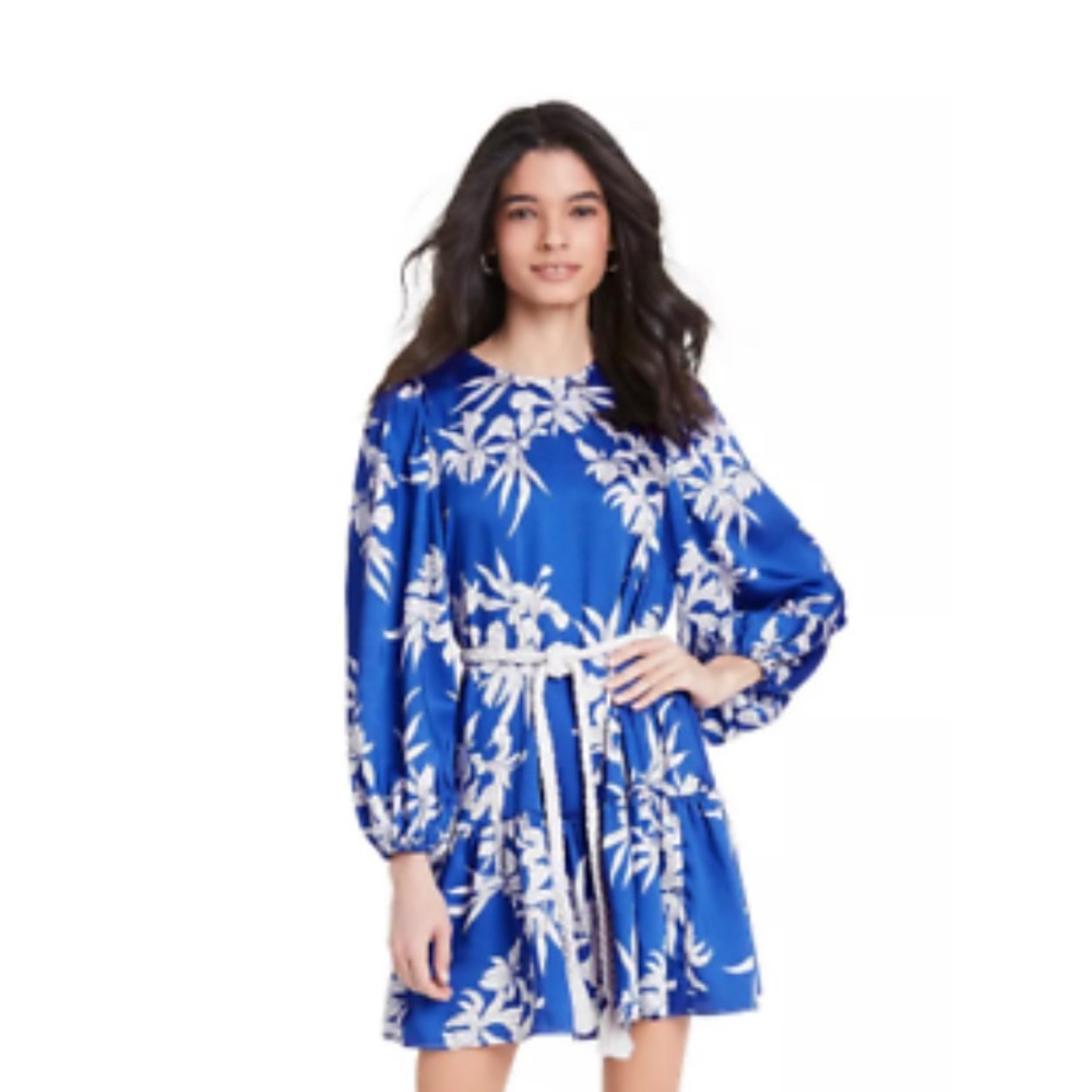 Alexis x for Target Floral Print Dress in Blue